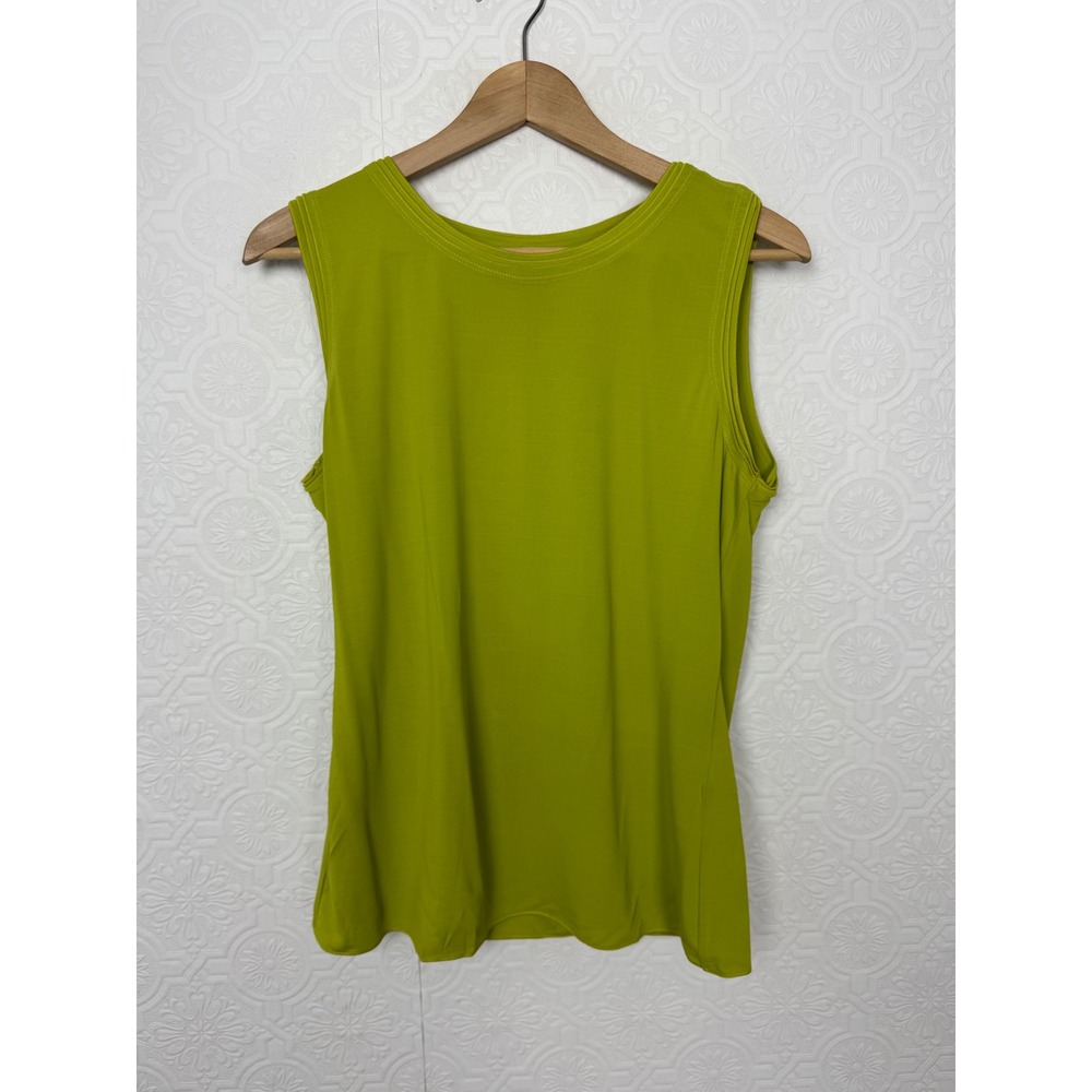 Armani Collezioni Chartreuse Green Sleeveless Tank Top Made in Italy Size 14